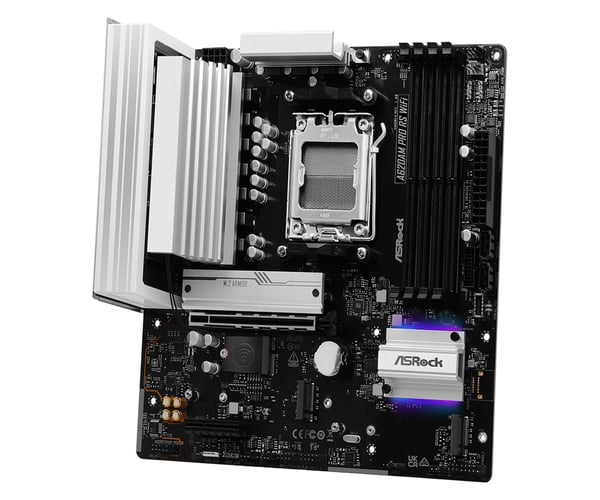 Miniatyrbillede 3 af 5: Asrock A620AM Pro RS WiFi AMD A620A Sokkel AM5 micro ATX