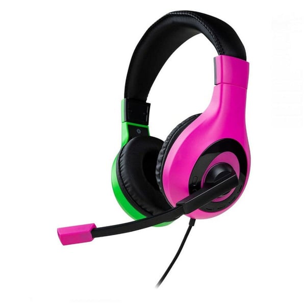 Bigben Interactive Wired Stereo Gaming Headset V1 Ledningsført Spil Sort, Grøn, Lyserød