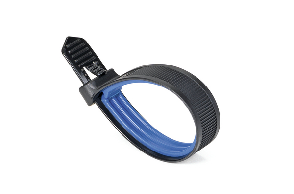 Hellermann Tyton 111-50000 buntband Buntband med dubbla låshuvuden Polyamid, Termoplastisk elastomer (TPE) Svart, Blå 500 styck