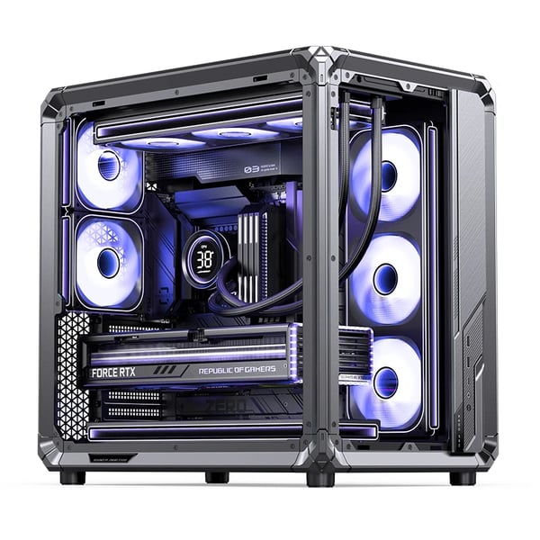 Pikkukuva 27 / 59: Jonsbo X400 Pro Midi-Tower PC-kotelo ATX Harmaa Karkaistu Lasi Takaliitäntä