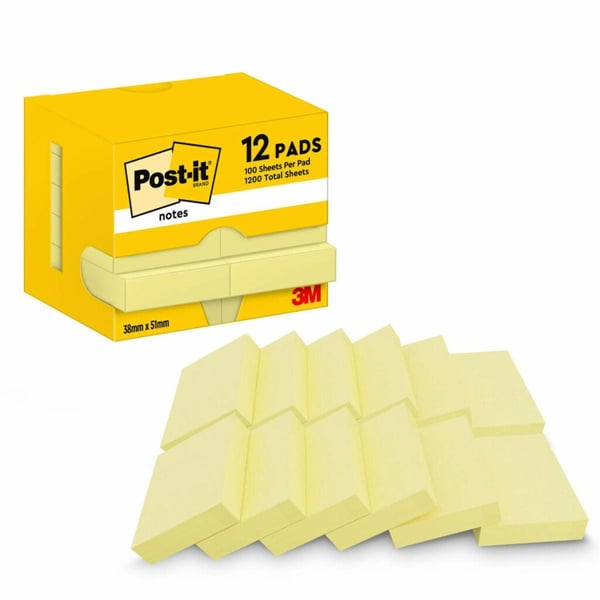 Post-It 7100290163 selvklæbende huskeseddel Rektandel Gul 100 ark