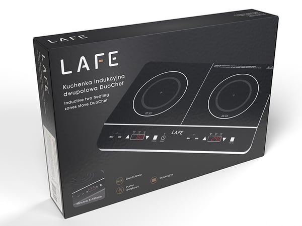 Lafe LAFKUC46380 kogeplade Sort Bordplade 2 zone(s)