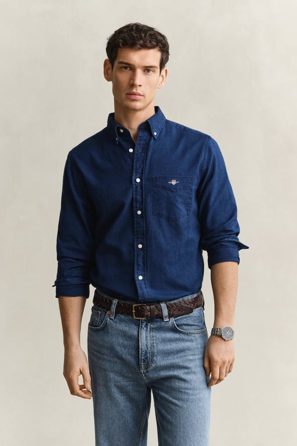 Gant 3262007-989 Skjorta Button down-krage Långärmad Bomull