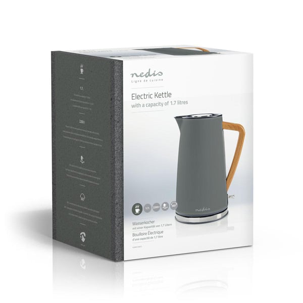 Nedis VEDENKEITIN 1,7L 2200W / NEDIS KAWK510EGY HARMAA KAWK510EGY