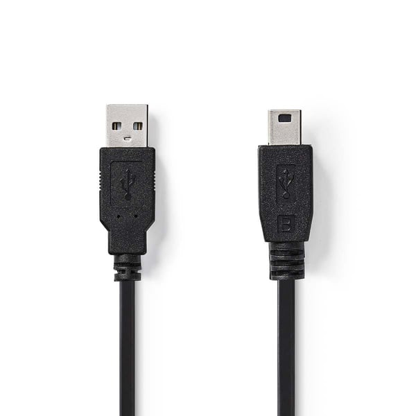 Miniatyrbillede 1 af 3: Nedis CCGB60300BK20 USB-kabel USB 2.0 2 m USB A 0,48 Gbit/sek. Sort