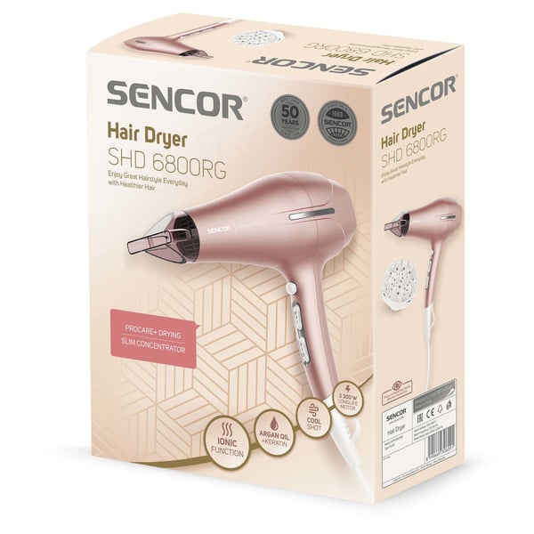Sencor SHD 6800RG hårtørrer 2300 W Lyserød