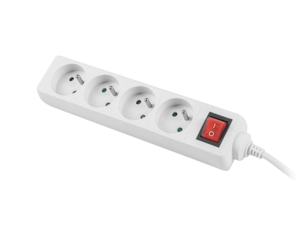 Miniatyrbillede 2 af 4: Lanberg PS1-04E-0150-W stikdåse 1,5 m 4 AC stikkontakt(er) Indendørs Hvid