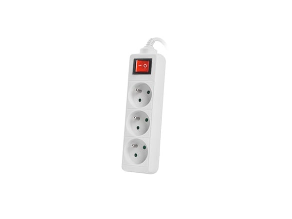 Miniatyrbillede 1 af 4: Lanberg PS1-03E-0300-W stikdåse 3 m 3 AC stikkontakt(er) Indendørs Hvid