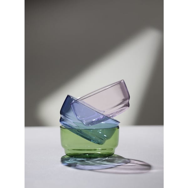 Lyngby Glas 32368 keitto-/salaattikulho Jälkiruokakulho 0,5 L Pyöreä Lasi Sininen 2 kpl
