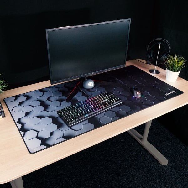 Sharkoon SKILLER SGP30 Big Hex Gaming musemåtte Sort