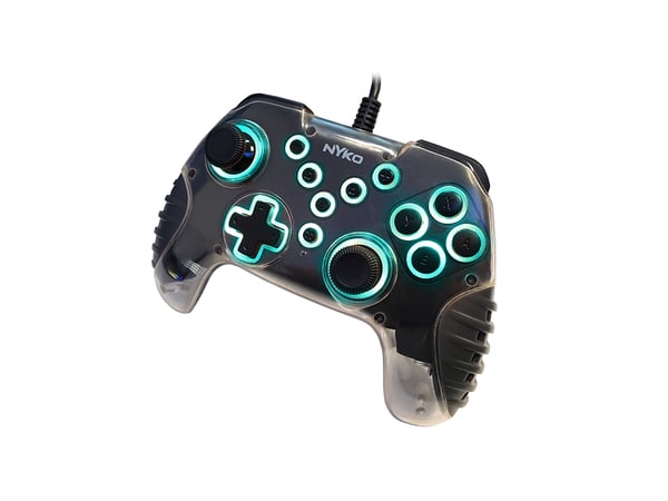 Nyko Air Glow Svart, Transparent USB Spelplatta Nintendo Switch, Playstation 3, Datorplatta