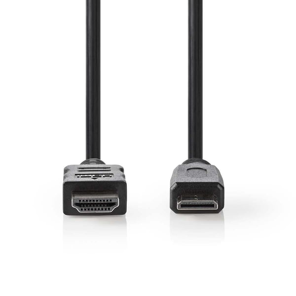 Miniatyrbild 2 av 3: Nedis CVGB34500BK20 HDMI-kabel 2 m HDMI Typ A (standard) HDMI Type C (Mini) Svart