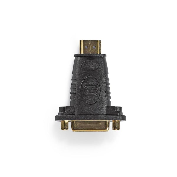 Nedis CVGB34910BK kabelomvandlare (hane/hona) HDMI Type A (Standard) DVI-D Svart, Rostfritt stål