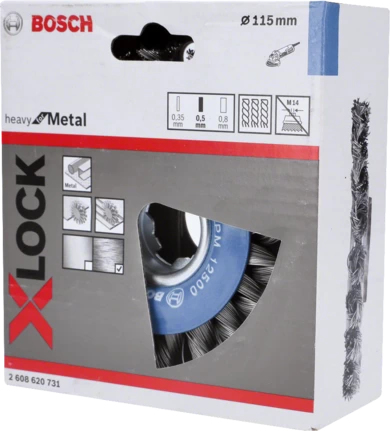 Miniatyrbillede 3 af 5: Bosch 2 608 620 731 tilbehør vinkelsliber Trådhjul