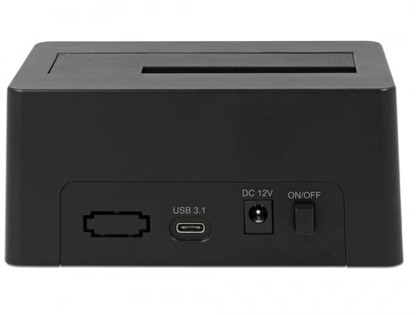 DeLOCK 63958 tallennusaseman telakointiasema USB 3.2 Gen 2 (3.1 Gen 2) Type-C Musta