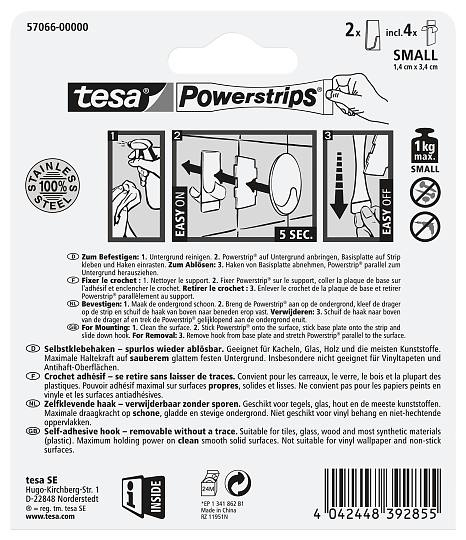 Miniatyrbillede 3 af 8: TESA 57066-00000 opbevaringskrog til hjemmet Indendørs Håndklædekrog Metallic 2 stk