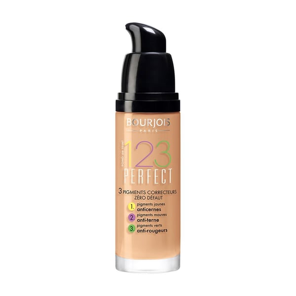 Miniatyrbild 4 av 4: Bourjois 123 Perfect 30 ml Pumpflaska Vätska 55 Dark Beige