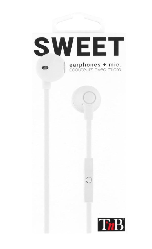 T'nB SWEET Headset Kabel I öra Samtal/musik Vit