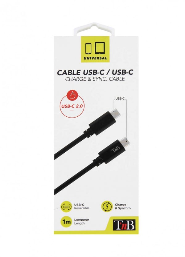 Miniatyrbillede 3 af 3: T'nB TCUSBC120 USB-kabel