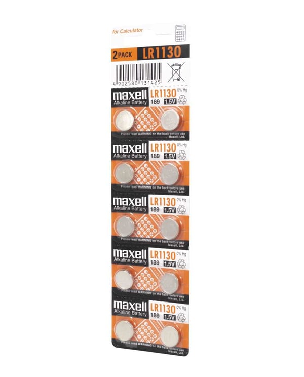Miniatyrbillede 1 af 3: Maxell 11717100 husholdningsbatteri Engangsbatteri LR1130 Alkaline