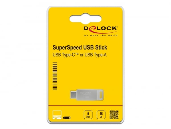 Miniatyrbillede 2 af 4: DeLOCK 54074 USB-nøgle 32 GB USB Type-A / USB Type-C 3.2 Gen 1 (3.1 Gen 1) Sølv