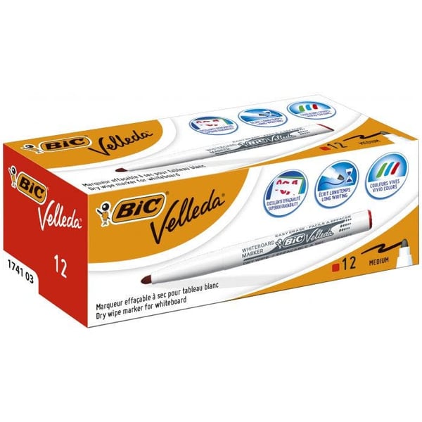 BIC 9581691 märkpennor 12 styck Fin spets Röd BIC 9581691 märkpennor 12 styck Fin spets Röd