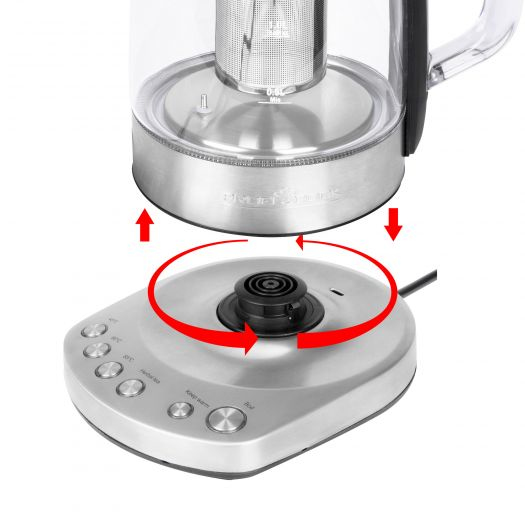 Pikkukuva 4 / 4: ProfiCook PC-WKS 1167G teenkeitin 1,5 L 2200 W Marja, Ruostumaton teräs