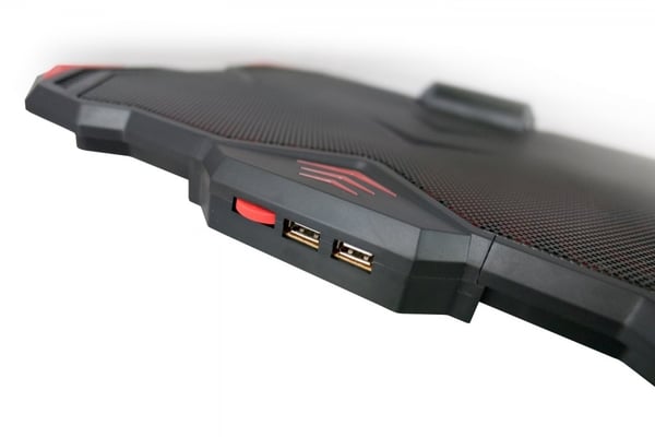 C-TECH Zefyros køling til laptop 43,9 cm (17.3") 900 rpm Sort