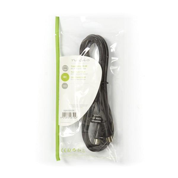 Miniatyrbillede 2 af 3: Nedis CSGP40200WT100 koaxial kabel 1,5 m Koaksial Hvid