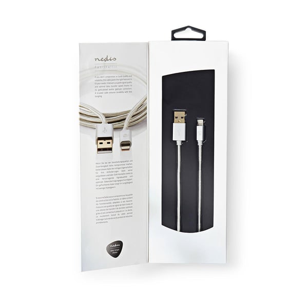 Miniatyrbillede 3 af 7: Nedis CCTB39300AL30 kabel til mobiltelefon Aluminium 3 m USB A Lightning