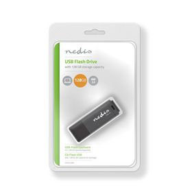 Nedis FDRIU3128BK USB-sticka 128 GB USB Type-A 3.2 Gen 1 (3.1 Gen 1) Svart