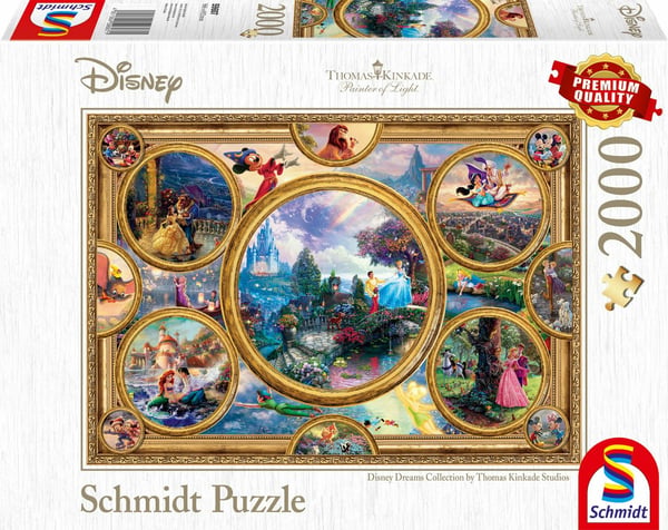 Pikkukuva 1 / 2: Schmidt Spiele Thomas Kinkade Studios: Disney Dreams Collection Kuviopalapeli 2000 kpl Sarjakuvat
