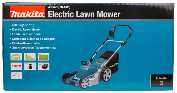 Makita ELM4620 plæneklipper Vekselstrøm Sort, Blå