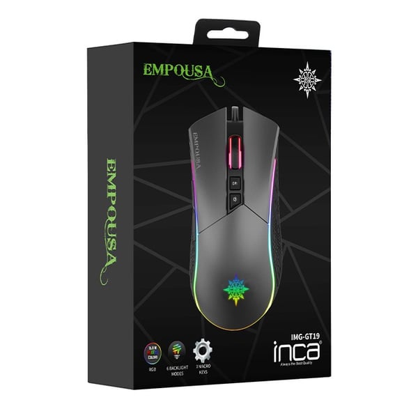 Miniatyrbillede 3 af 5: Inca IMG-GT19 mus Spil Højre hånd USB Type-A 4800 dpi