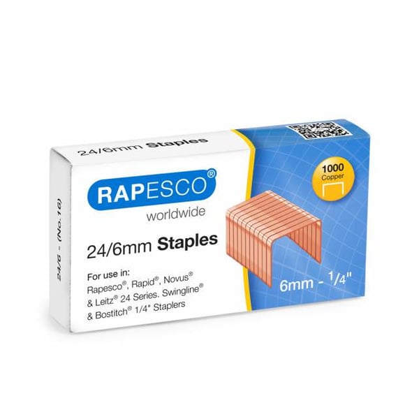 Rapesco S24600Z3 Hæftepakker 1000 hæfteklammer