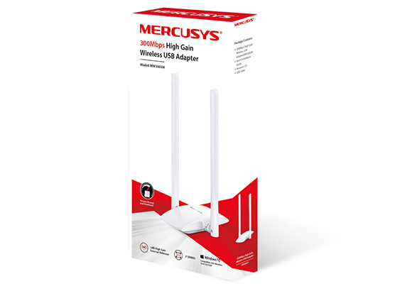 Miniatyrbillede 2 af 2: Mercusys MW300UH netværkskort WLAN 300 Mbit/s