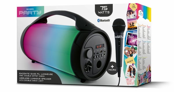Bigben Interactive PARTYBTPRO Kannettava ja juhlakaiutin Musta 75 W