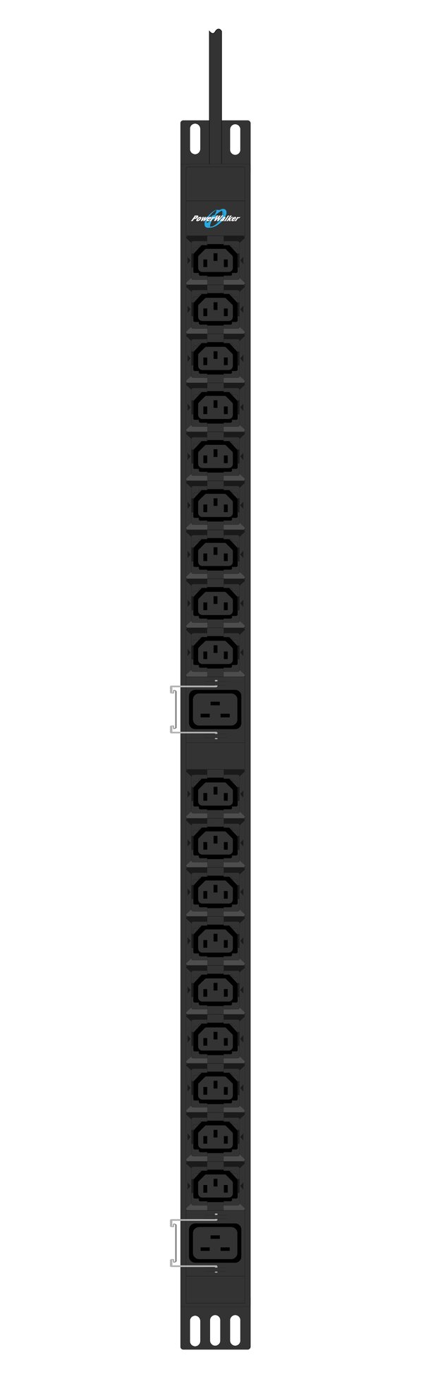 Miniatyrbillede 1 af 4: PowerWalker 10133024 strømforsyningsenhed (PDU) 20 AC stikkontakt(er) 0U Sort