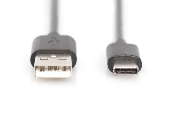 DIGITUS USB Typ-C Anslutningskabel, Typ-C - A