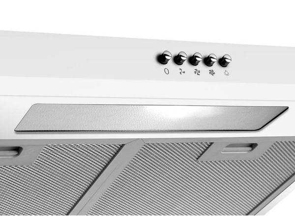 Miniatyrbillede 2 af 7: Concept OPP1260WH emhætte Vægmonteret Hvid 135 m³/t