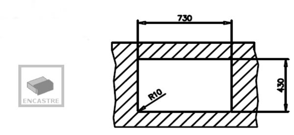 Miniatyrbillede 4 af 6: Teka Flex Linea RS15 2C 740 Top-monteret vask Rektangulær Rustfrit stål