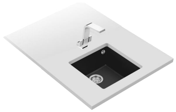 Teka Square 40.40 TG Skylle-monteret håndvask Firkant