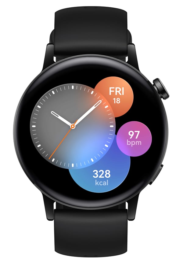 Pikkukuva 1 / 4: Huawei WATCH GT 3 3,35 cm (1.32") AMOLED 42 mm Digitaalinen 466 x 466 pikseliä Kosketusnäyttö Musta GPS (satelliitti)