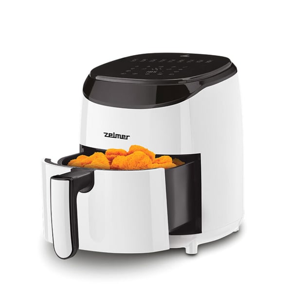 Zelmer ZAF3551W frituregryde Enkelt 3,5 L Enkeltstående 1200 W Lavfedt steger Sort, Hvid