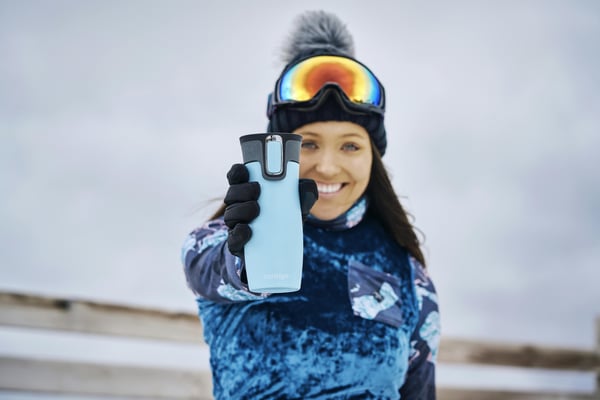CONTIGO West Loop AUTOSEAL 470 ml Musta, Sininen Ruostumaton teräs