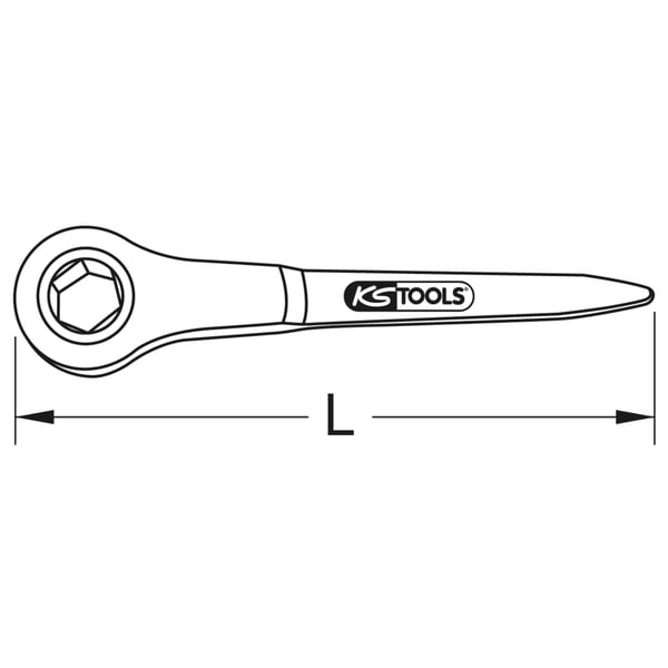 KS Tools 963.1107 rachet skruenøgle 21 mm