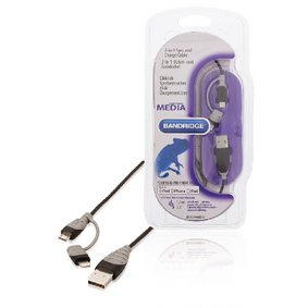 Miniatyrbillede 3 af 4: Nedis BBM39400B10 USB-kabel USB 2.0 1 m USB A Micro-USB B Sort