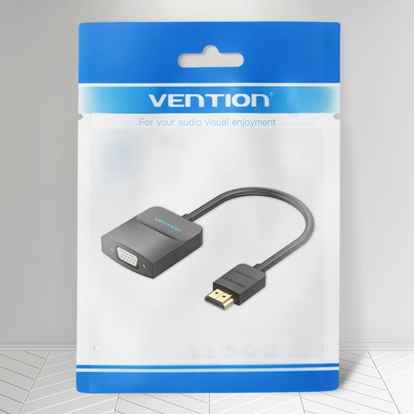 Vention 42154 videokaapeli-adapteri 0,15 m HDMI-tyyppi A (vakio) VGA (D-Sub) Musta