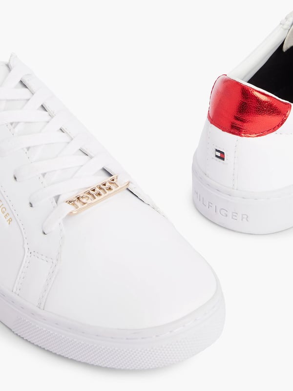 Miniatyrbillede 3 af 8: Tommy Hilfiger 8719703586132 mode sneakers Hunstik Hvid, Rød