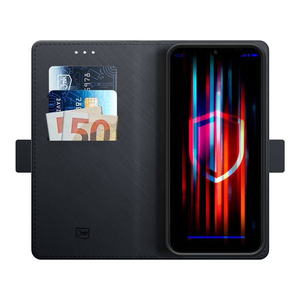 Miniatyrbillede 3 af 12: 3MK Wallet Case mobiltelefon etui 16,5 cm (6.5") Tegnebogsetui Sort